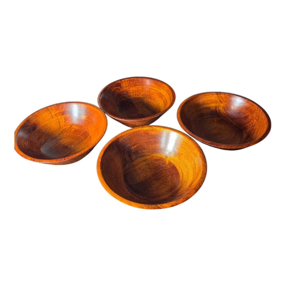 Elegant Wooden Serving Bowls Set